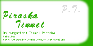 piroska timmel business card
